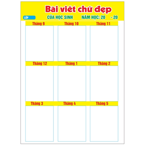 Hoa Học Tốt - Bài Viết Chữ Đẹp của học sinh kích thước 80x120cm chất liệu bạt bóng bền màu giá rẻ