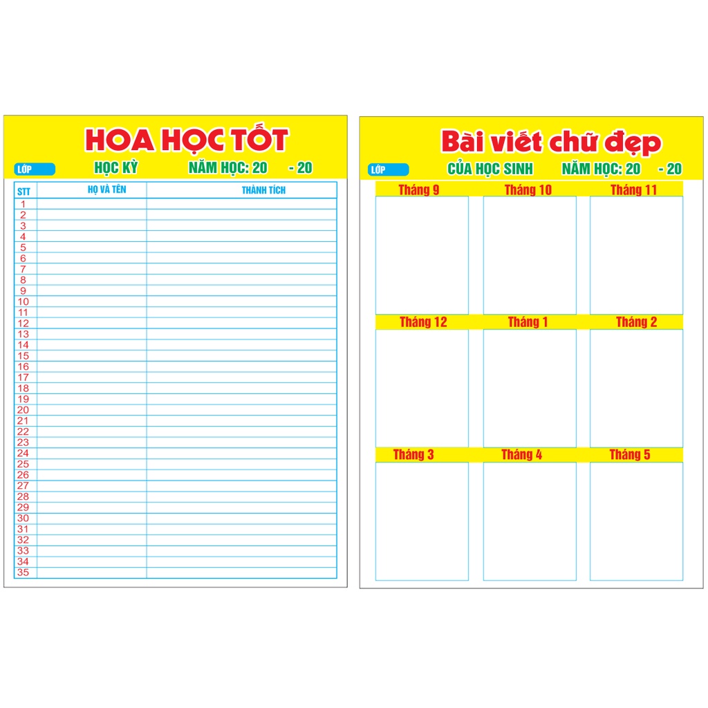 Hoa Học Tốt - Bài Viết Chữ Đẹp của học sinh kích thước 80x120cm chất liệu bạt bóng bền màu giá rẻ