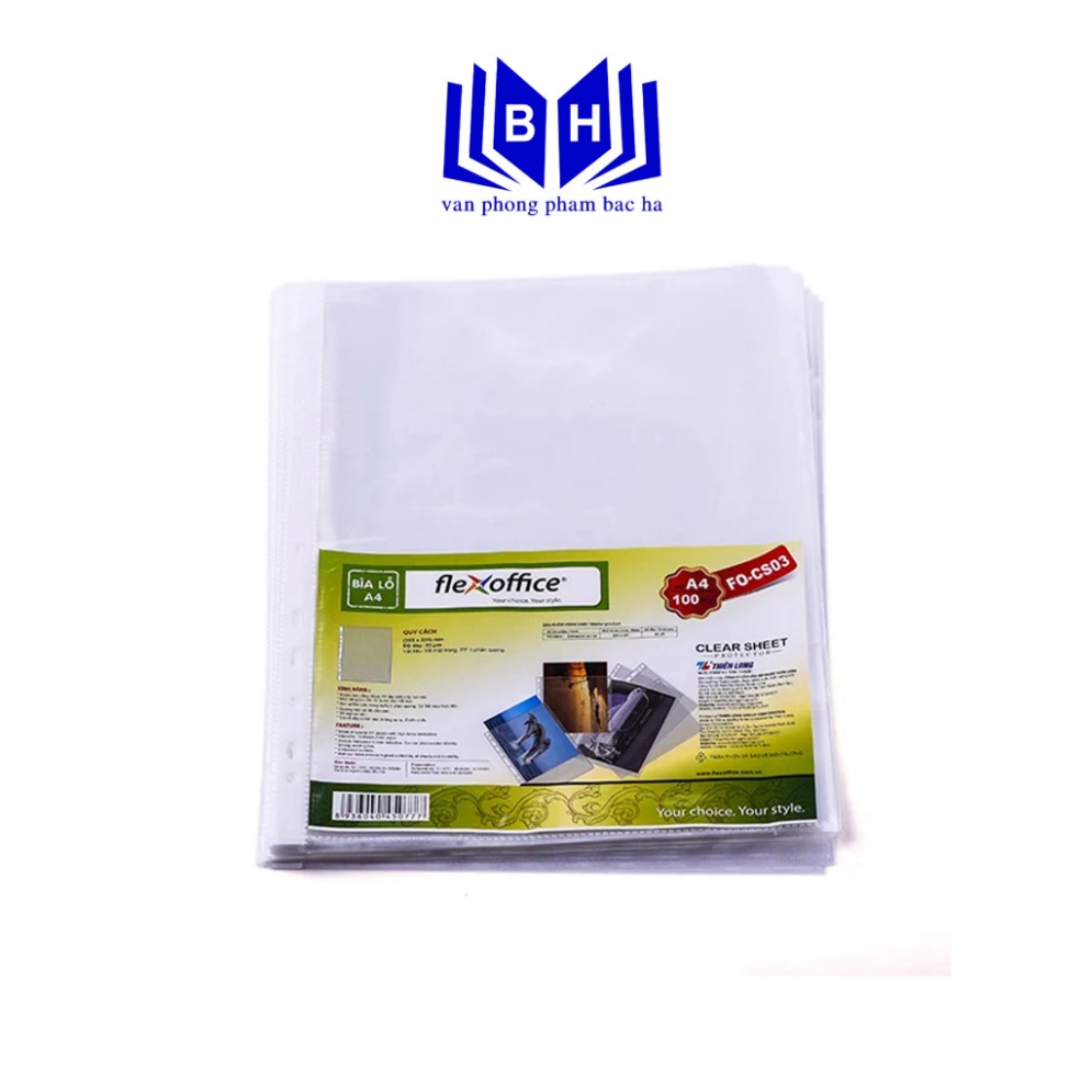 Combo 3 Bìa lỗ A4 Flexoffice FO-CS03 - Sơ mi lỗ - File lỗ ( loại dày ...