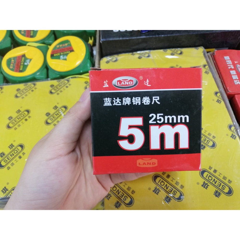 Thước mét, thước cuộn 5m 10m, thước rút Land bản đẹp số to