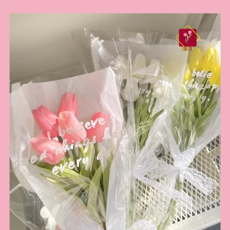 Giấy bóng kính trong suốt gói hoa từ 3-5 bông | Shopee Việt Nam