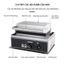 Nướng bánh 2200W gia nhiệt kép 2 mặt, chống dính teflon siêu bền