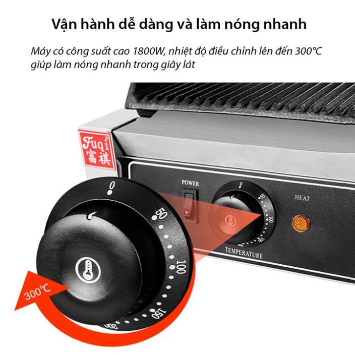 Máy nướng bánh mì 1800W kiểm soát nhiệt độ chính xác, bánh thơm ngon