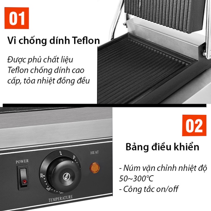 Máy nướng bánh mì 1800W kiểm soát nhiệt độ chính xác, bánh thơm ngon