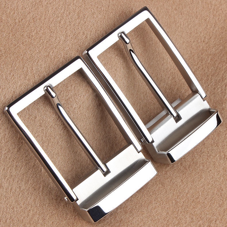 Đầu khóa kim inox nguyên chất nam 00516|Thép không gỉ chống dị ứng|Rộng trong 3.5cm|Phù hợp thân đai có lỗ|Phong cách kinh doanh casual cao cấp|Đầu khóa thay thế thắt lưng nam bền đẹp