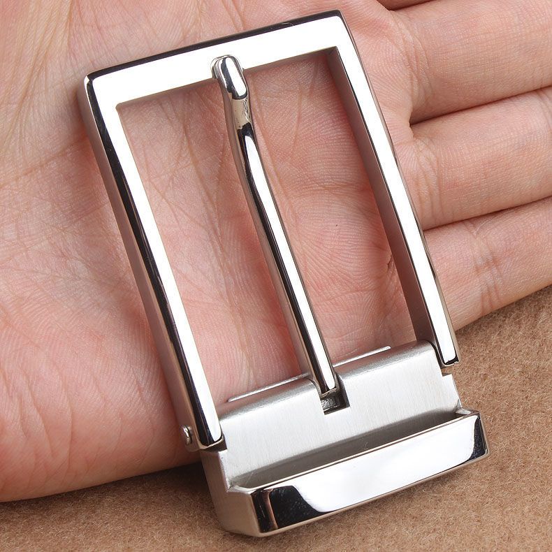 Đầu khóa kim inox nguyên chất nam 00516|Thép không gỉ chống dị ứng|Rộng trong 3.5cm|Phù hợp thân đai có lỗ|Phong cách kinh doanh casual cao cấp|Đầu khóa thay thế thắt lưng nam bền đẹp