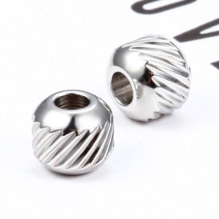 20 Chiếc 1.5 / 1.8 / 2 / 2.5 Mm Thép Không Gỉ Hạt Tròn Với Hoa Văn Rời Hạt Cho DIY Vòng Tay Trang Sức Làm Chất Liệu