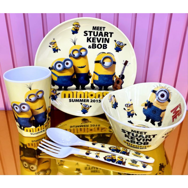 Set bát cốc 5 chi tiết Minion cao cấp
