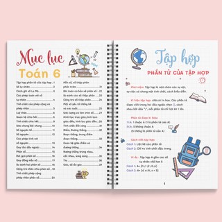 Sổ Giấy Lò Xo Take Note Toán 6 TUANVIET BOOKS cỡ A5 (Phiên Bản Mới Nhất)