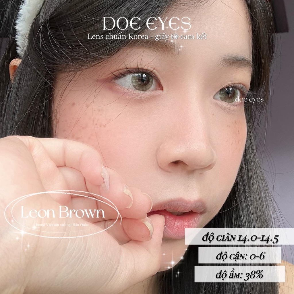 Lens Kính áp tròng [Leon Brown có cận đến 6.5] 1 CHIẾC lens hot