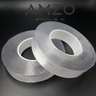 AMZO_BĂNG KEO NANO 2 MẶT DÀI 2 MÉT SIÊU DÍNH TRONG SUỐT DÀY 1MM, CHẤT LIỆU ACRYLIC DÁN MỌI VẬT DỤNG