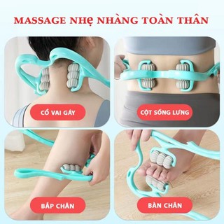 Dụng Cụ Massage Cổ Vai Gáy 6 Bánh Lăn 360 Độ – Giảm Đau Mỏi Vai Gáy, Thư Giãn Tại Nhà