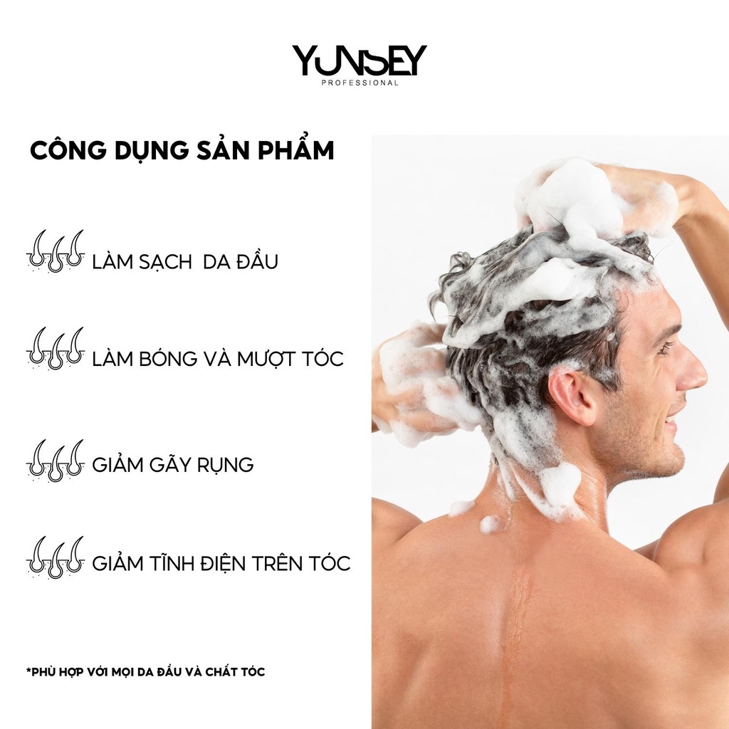 Ảnh Dầu Gội Làm Sạch Tóc Và Dưỡng Tóc Dành Cho Nam Yunsey Shampoo For Men 380Ml 1