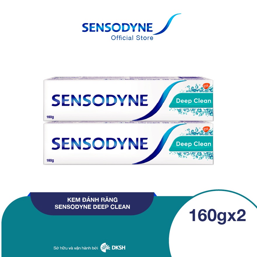 Bộ 2 Kem đánh răng SENSODYNE Deep Clean 160g giúp giảm ê buốt hiệu quả ...