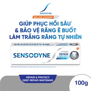 Kem đánh răng Sensodyne Repair & Protect Deep Repair Whitening 100g phục hồi, bảo vệ răng ê buốt và làm trắng răng