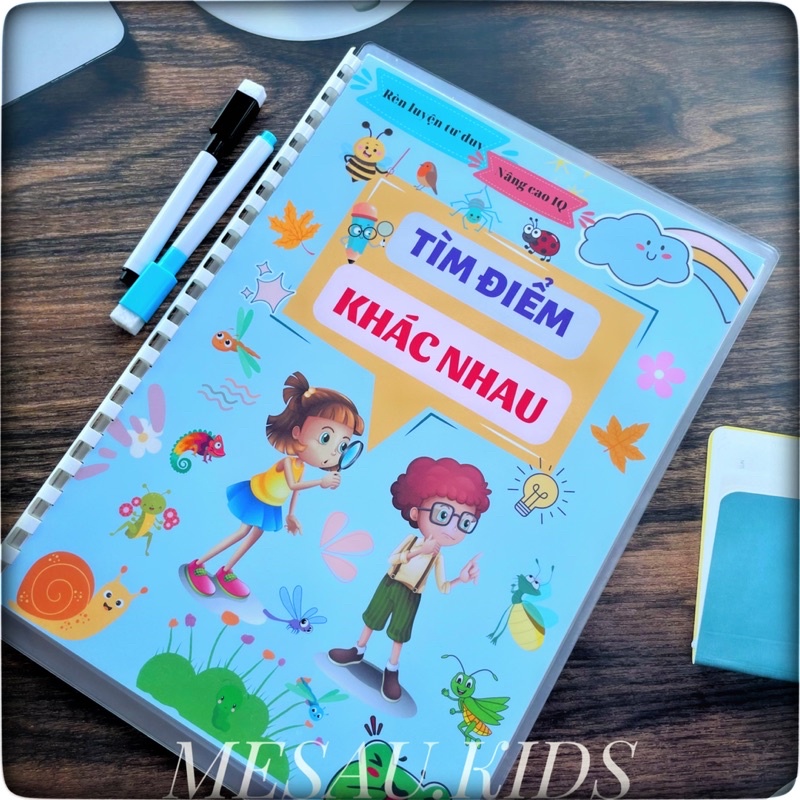 Học liệu Rèn luyện tư duy, nâng cao IQ – Tìm điểm khác nhau Mesaukids