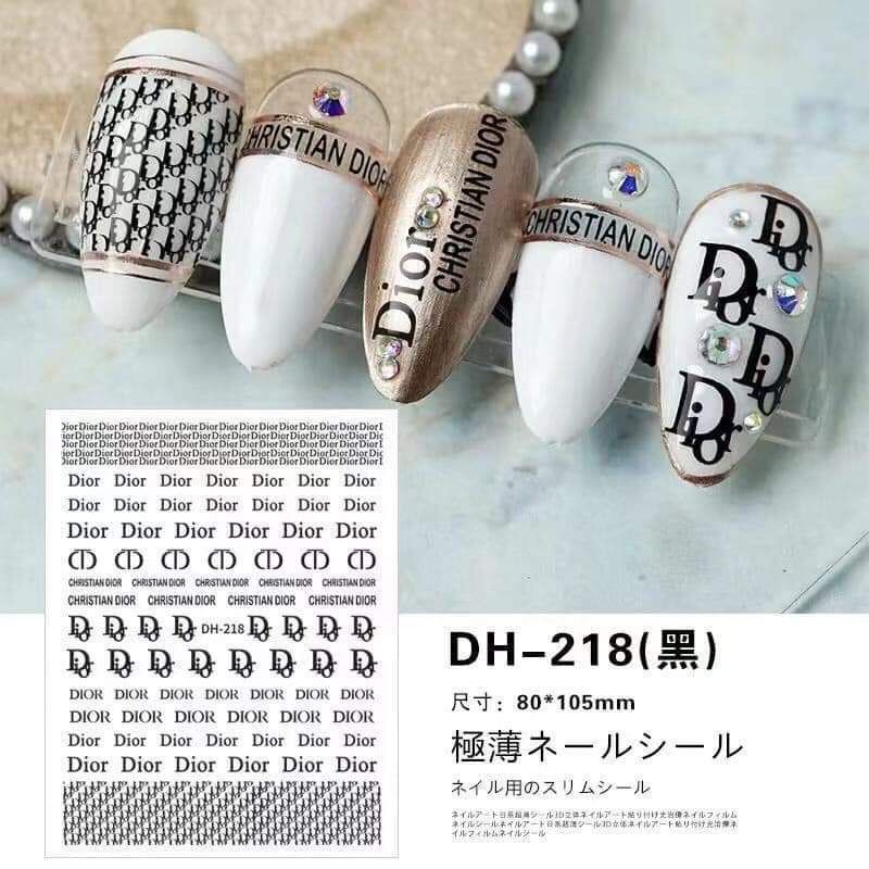 sticker dior chữ / sticker thương hiệu dior chữ mã DH218- ĐEN | Shopee ...