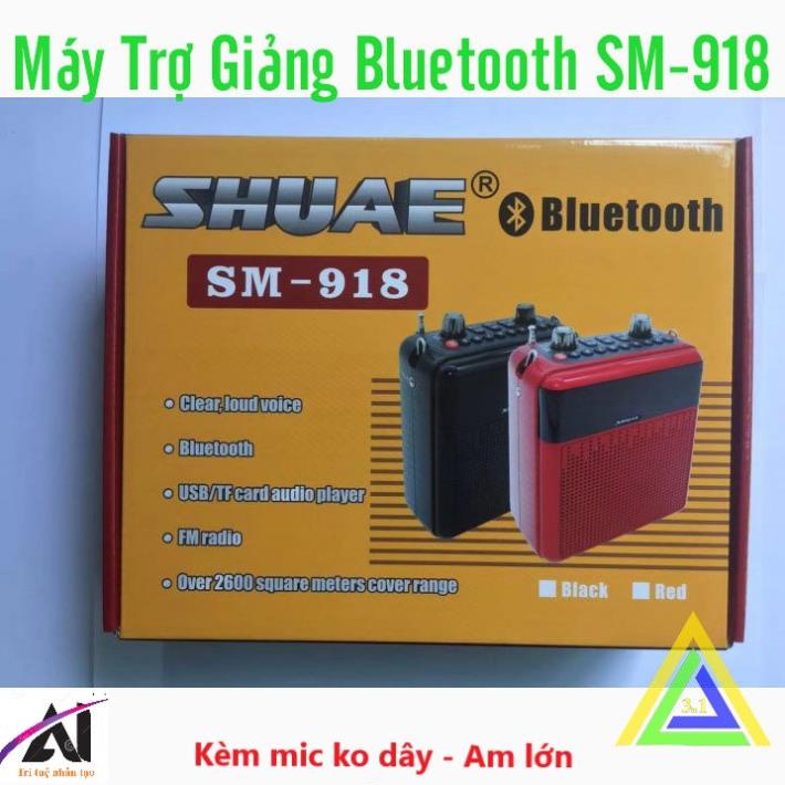 Loa Shuae SM-918 Bluetooth (Mic ko dây), Trợ Giảng, bán hàng, bẫy chim ...