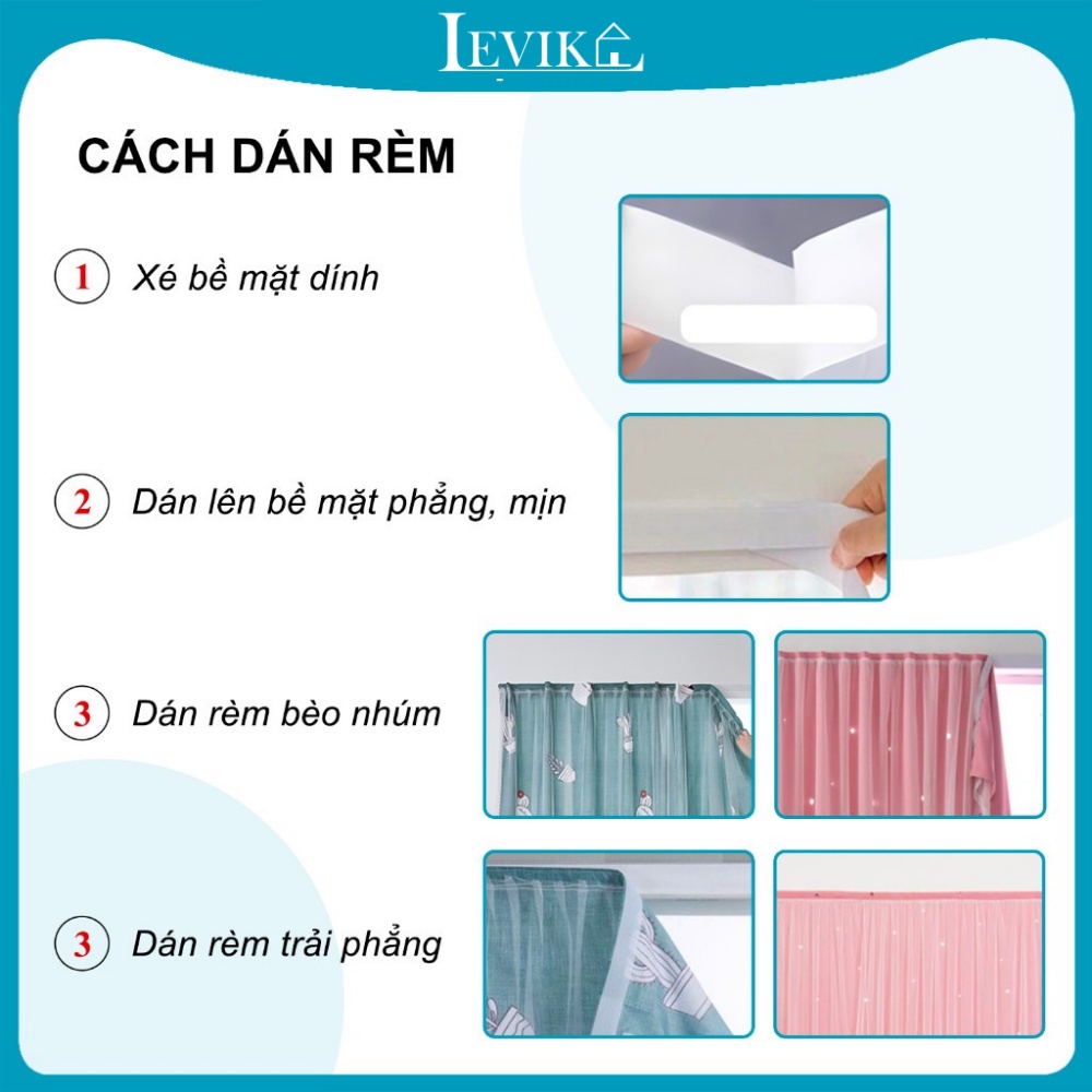 Ảnh Rèm cửa dán tường chống nắng, rèm cửa dán trang trí cửa sổ - phòng khách dễ dàng lắp đặt không khoan đục 3
