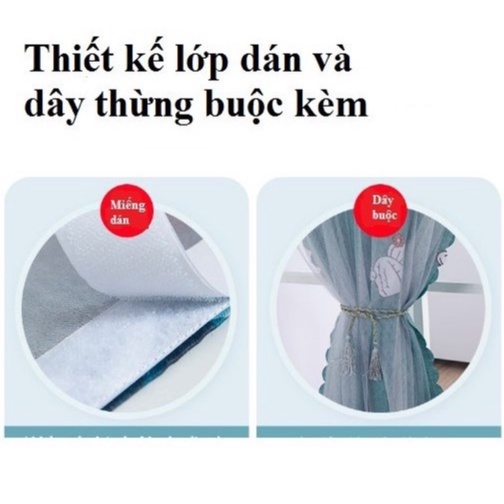Ảnh Rèm cửa dán tường chống nắng, rèm cửa dán trang trí cửa sổ - phòng khách dễ dàng lắp đặt không khoan đục 2