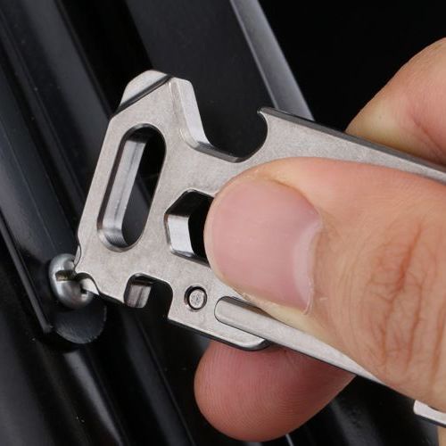 Móc khóa bằng titan nguyên chất 06379 | Kiểu dáng thời trang | Dành cho nam giới | Loại dày dặn | Màu đơn giản dùng gia đình | Đa năng bền bỉ | Chống gỉ chống ăn mòn | Phụ kiện treo độc đáo