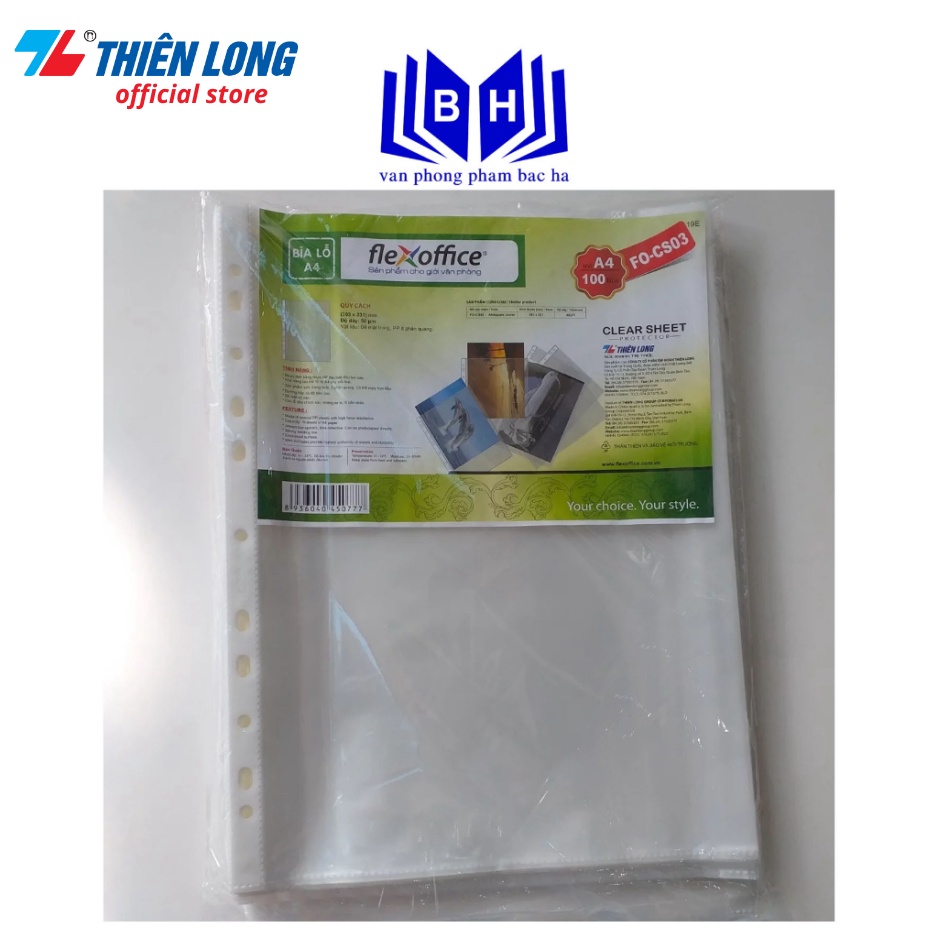 Combo 3 Bìa lỗ A4 Flexoffice FO-CS03 - sơmi lỗ - File lỗ ( loại dày đẹp ...
