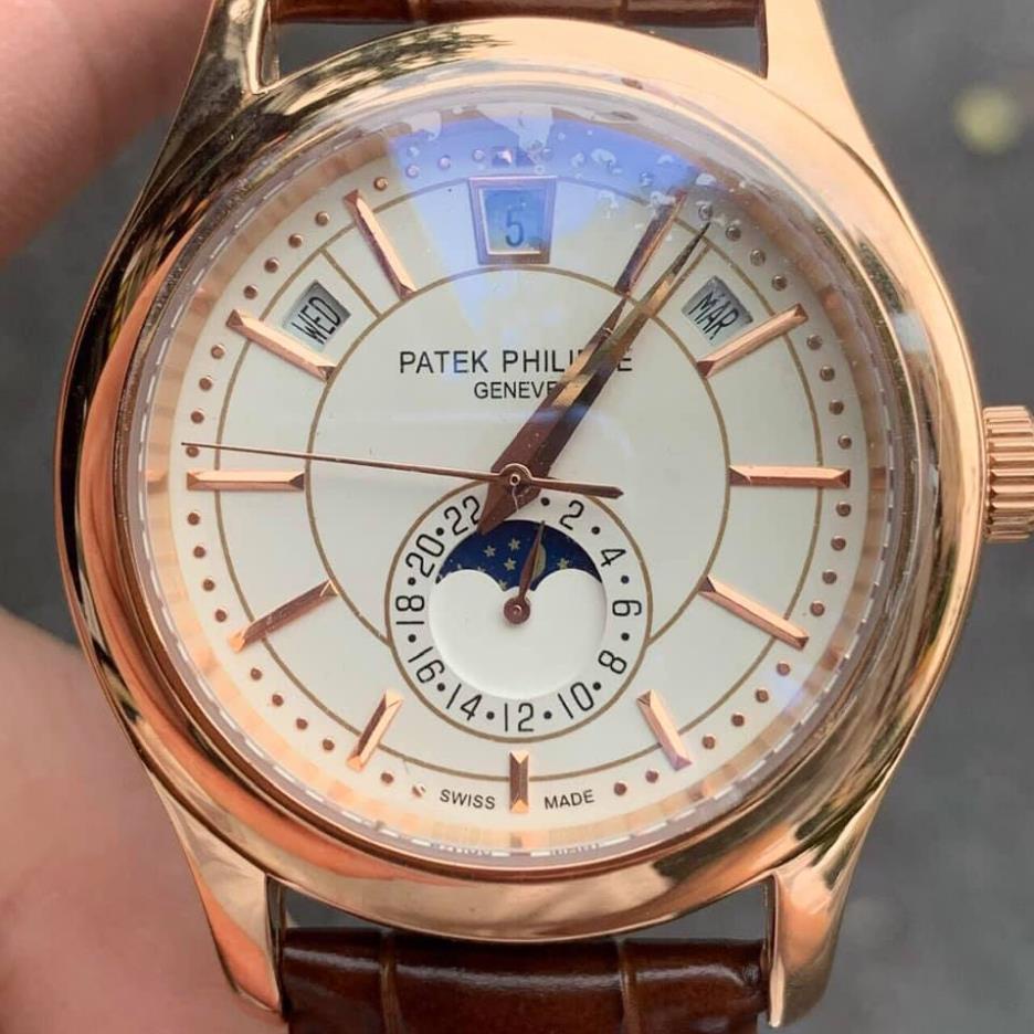 Đồng hồ Nam Ptek trăng sao máy nhật chạy cơ Automatic có thứ ngày tháng ...