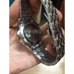 Đồng hồ Nam seiko hở vành tóc chạy cơ automatic mặt trắng vỏ vàng dây đơ mi trắng pha vàng máy Nhật 40mm — ảnh 3
