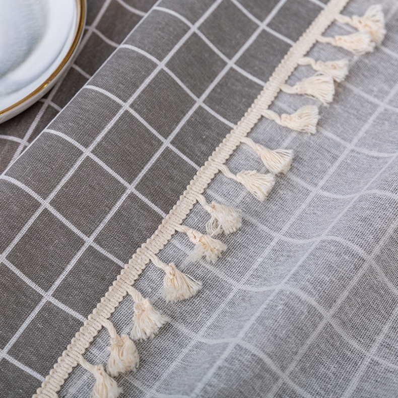 (75*100CM_1M*2M) Khăn Trải Bàn học sinh, Bàn giáo viên viền ren tua rua đẹp, Khăn canvas vải dày họa tiết đẹp