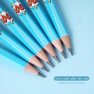 Hộp 12 chiếc bút chì 2B MONDEZ, lõi chì đậm mịn, không dễ gãy phù hợp cho bé tập viết, luyện chữ M10005