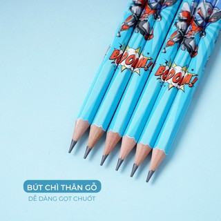 Hộp 12 chiếc bút chì 2B MONDEZ, lõi chì đậm mịn, không dễ gãy phù hợp cho bé tập viết, luyện chữ M10005