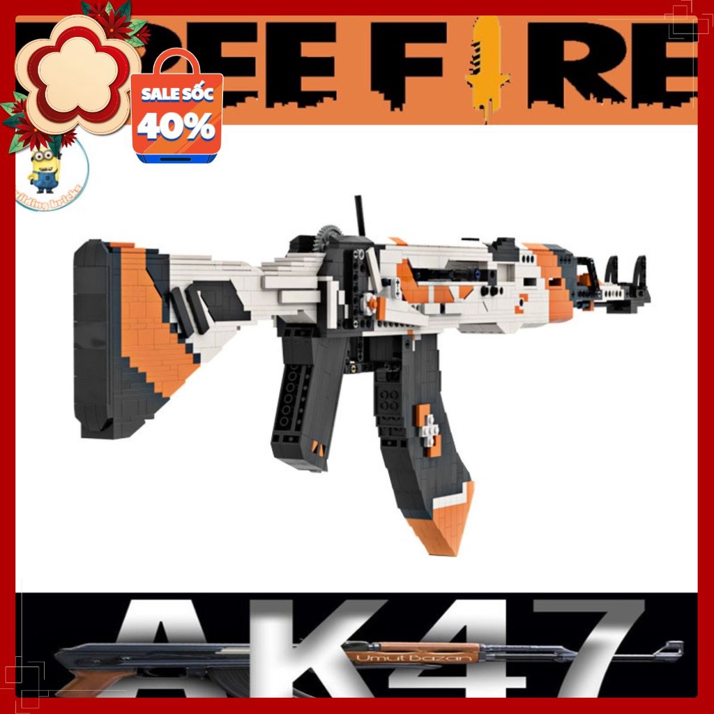 Mẫu Đồ Chơi Lắp Ráp Kiểu LEGO CSGO , Free Fire Mô Hình Rifle AK47 ...