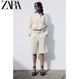 Áo Khoác Zara made in Morocco bomber Dáng Rộng Phối Túi Lớn