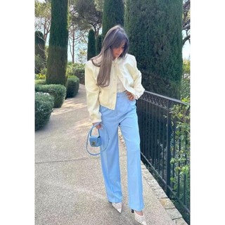 Áo Khoác Zara made in Morocco bomber Dáng Rộng Phối Túi Lớn