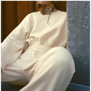 bộ nỉ Sweater Zara made in Morocco áo lửng Quần Dài Ôm Chân
