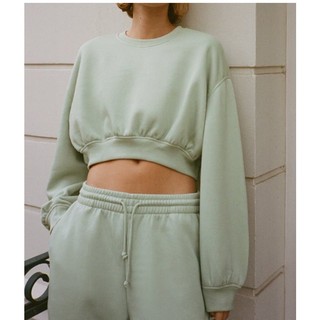bộ nỉ Sweater Zara made in Morocco áo lửng Quần Dài Ôm Chân