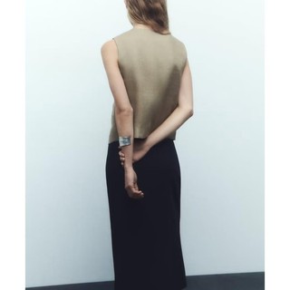 Zara made in Morocco đủ tag áo gile túi bổ vạt nhọn