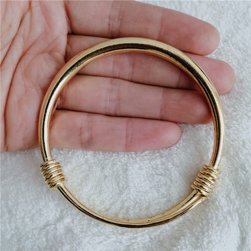 Vòng tay em bé đồng nguyên chất 20419|Phong cách Trung Hoa|Đồng đỏ nguyên chất thủ công|Vòng tròn lõi phẳng kéo được cho người lớn|Đường kính 5.8 cm|Trọng lượng 20/40/50 gam|Quà tặng cho mẹ|Vòng tay đồng chất lượng cao