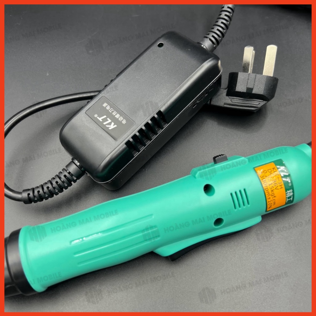 Bộ tô vít điện KLT 3H dùng tháo siết ốc điện thoại đều lực, hạn chế toét đầu ốc, 1 tay vít và Adapter
