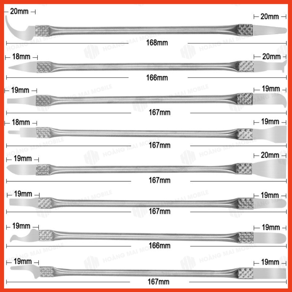 Bộ dao đục tách ic vệ sinh keo 8 cái 16 đầu