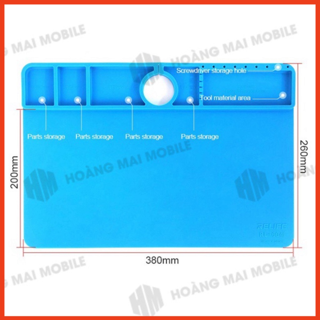 Tấm cao su RELIFE RL-004I bọc lót đế kính hiển vi chống trầy trượt, cách nhiệt, phù hợp kính B3