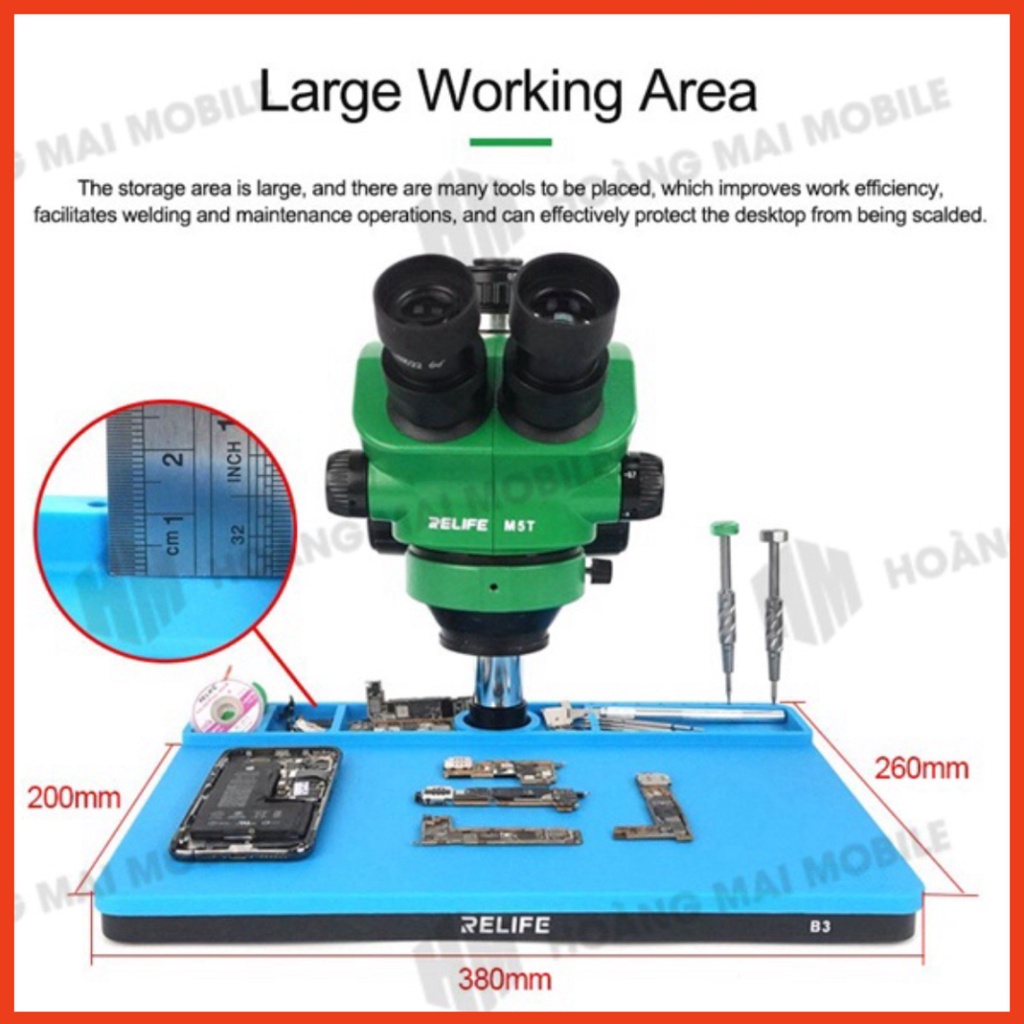 Tấm cao su RELIFE RL-004I bọc lót đế kính hiển vi chống trầy trượt, cách nhiệt, phù hợp kính B3