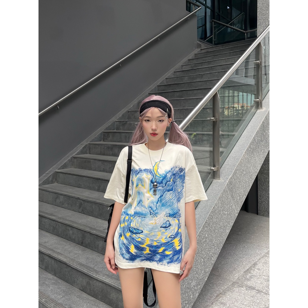 Ảnh HADES Angel Falling Tee - HADES Brand chính hãng Áo thun tay lỡ cotton unisex 3