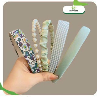 Băng đô cài tóc tiểu thư, băng đô vải cài tóc Hàn Quốc, set băng đô cài tóc 5 cái thời trang cute