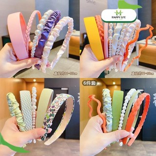 Băng đô cài tóc tiểu thư, băng đô vải cài tóc Hàn Quốc, set băng đô cài tóc 5 cái thời trang cute