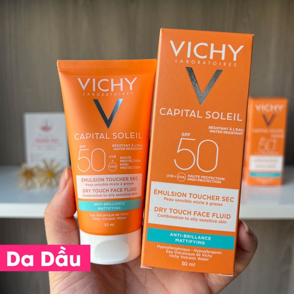 Kem Chống Nắng Vichy Capital Soleil SPF50+ Dry Touch Dành cho da dầu 50ML - KYK