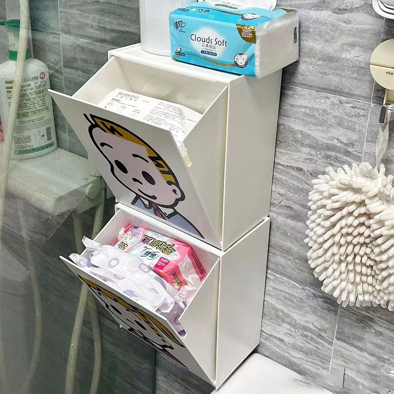 Hộp Đựng Khăn Ăn Nắp Lật Gắn Tường Chống Nước Chống Bụi Kích Thước Lớn Cho Nhà Tắm