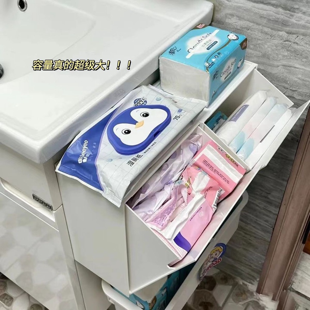Hộp Đựng Khăn Ăn Nắp Lật Gắn Tường Chống Nước Chống Bụi Kích Thước Lớn Cho Nhà Tắm