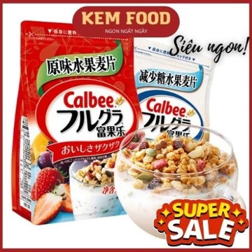Ngũ cốc Calbee Ăn Kiêng Giảm Cân Nhật Bản mix sữa chua trái cây Granola dùng ăn sáng - KEMFOOD