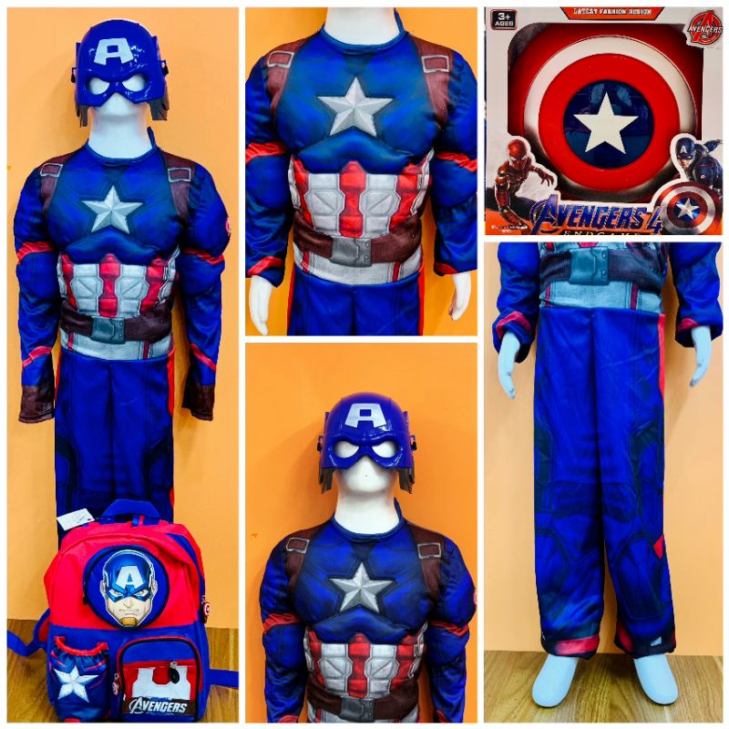 bộ cosplay Captian cơ bắp